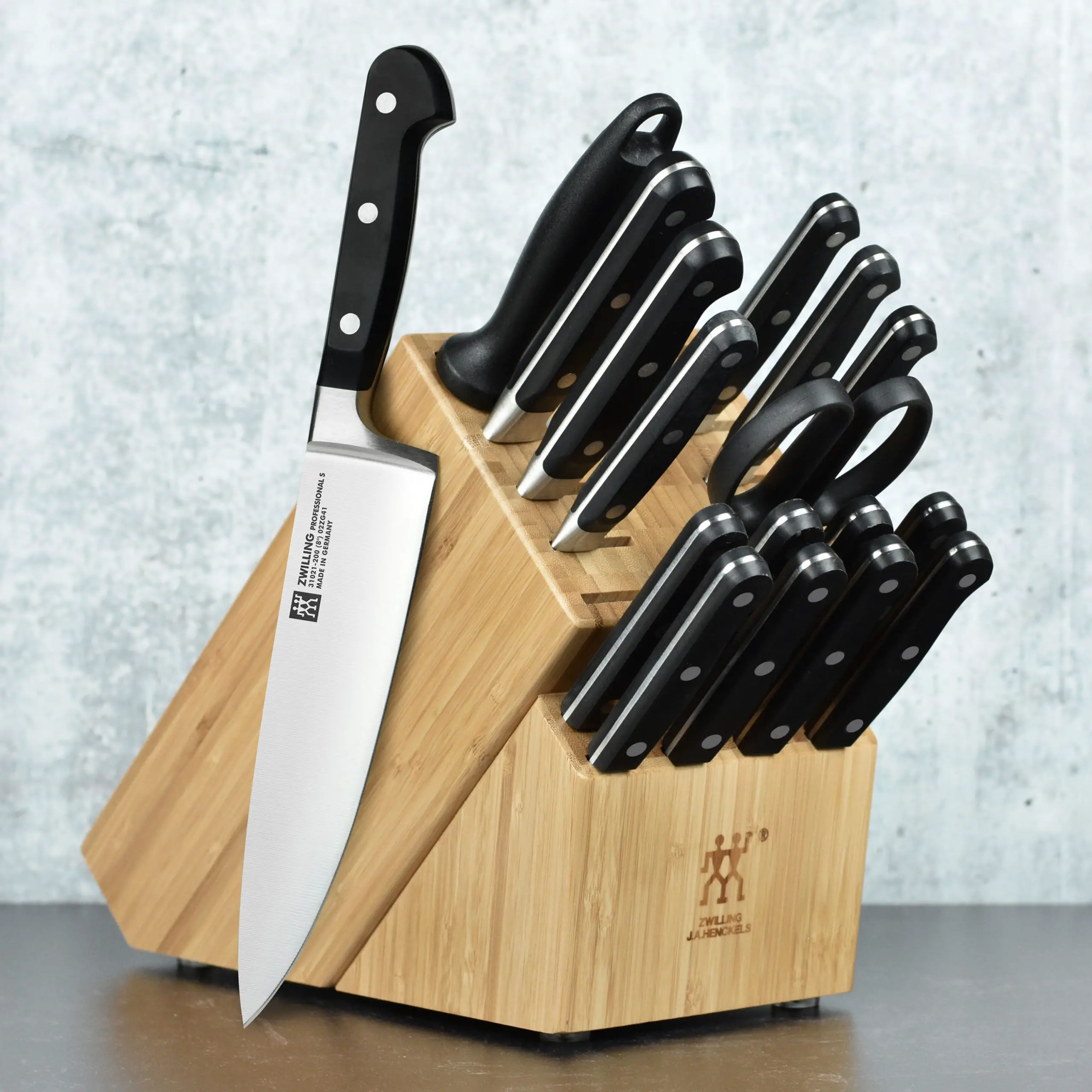 Zwilling J.A. Henckels Professional S Knife Block Set with Stamped ...